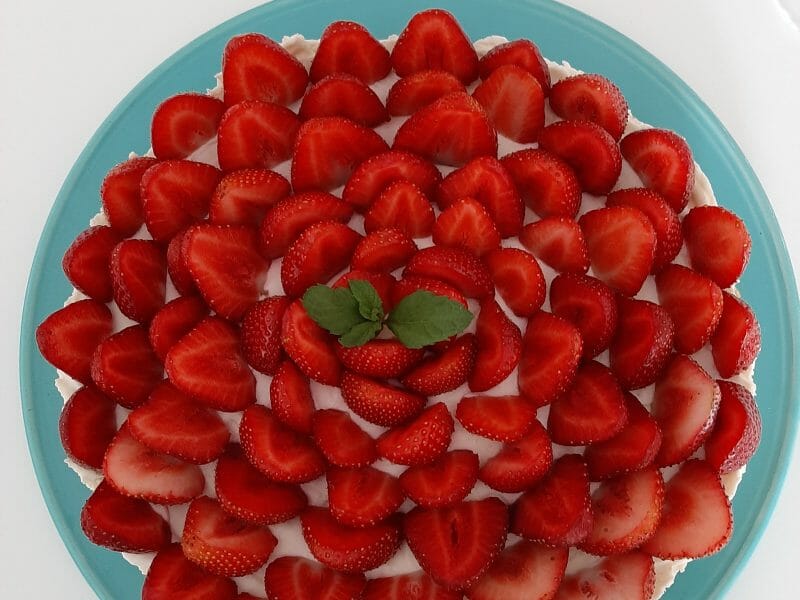 Cliquez pour zoomer ! Tarte aux fraises sans cuisson Thermomix par mell44