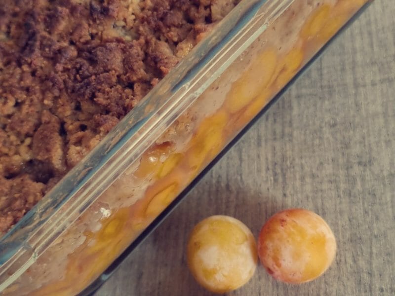 Cliquez pour zoomer ! Crumble aux mirabelles Thermomix par lucille_8