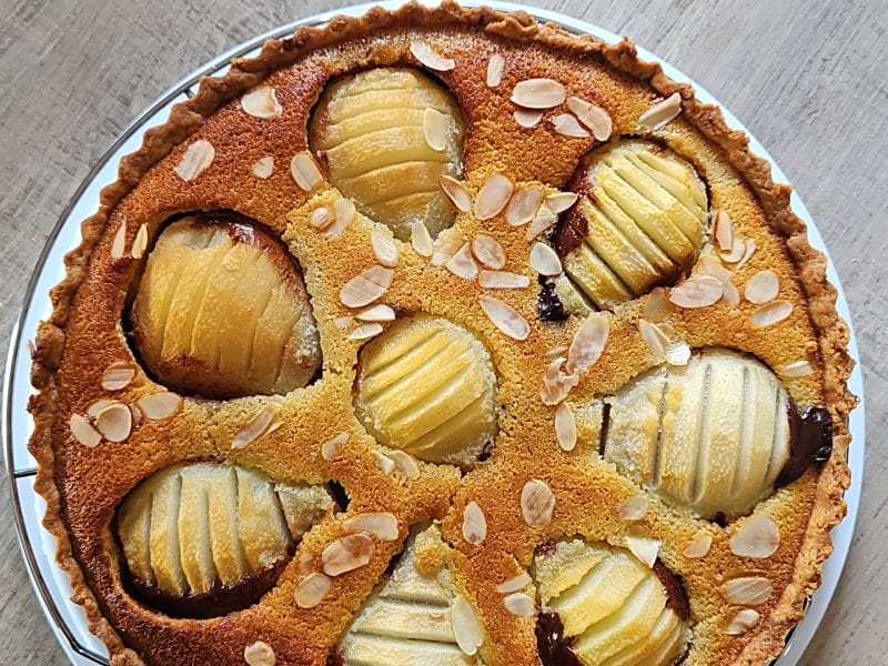 Cliquez pour zoomer ! Tarte aux poires sur lit de chocolat Thermomix par lucille_8