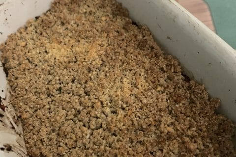 Cliquez pour zoomer ! Crumble courgettes, basilic et parmesan Thermomix par sassa83