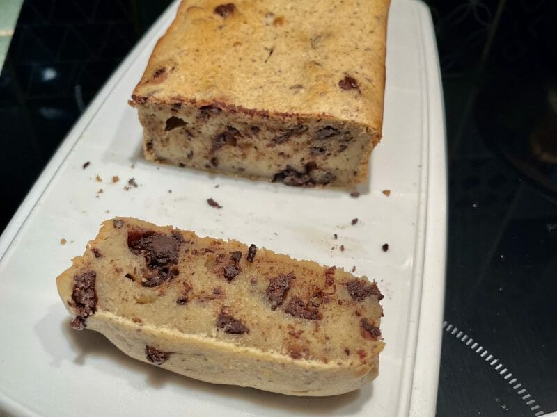 Cliquez pour zoomer ! Cake banane et pépites de chocolat Thermomix par sassa83