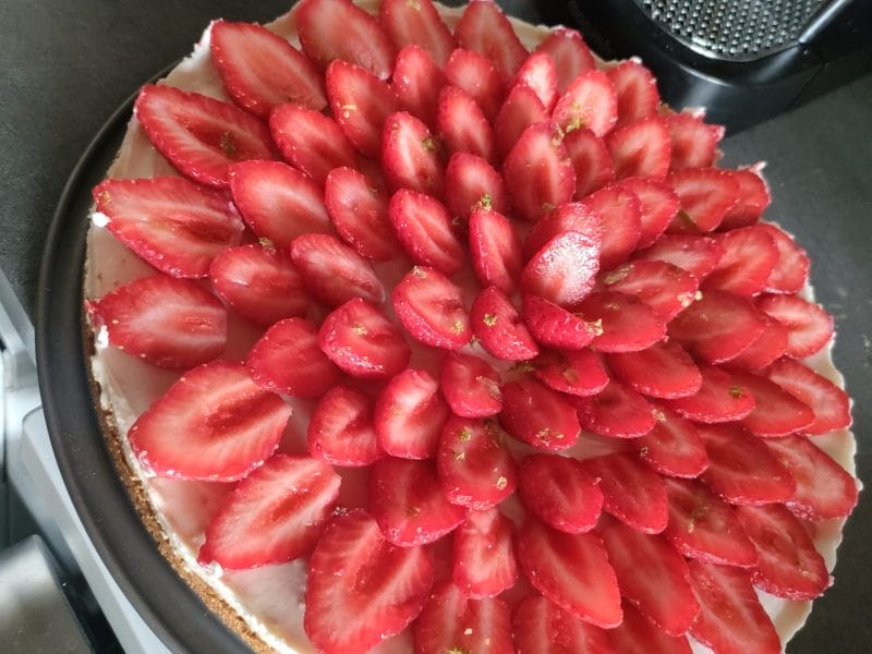 Cliquez pour zoomer ! Tarte aux fraises sans cuisson Thermomix par #chacha