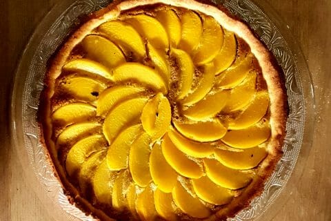 Cliquez pour zoomer ! Tarte aux pêches jaunes et pistache Thermomix par stolela