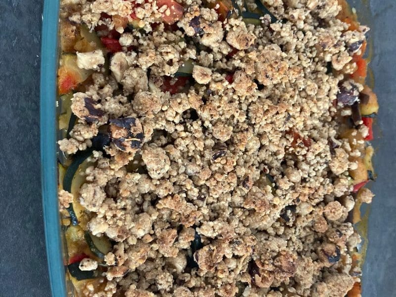 Cliquez pour zoomer ! Crumble aux légumes provençaux Thermomix par ameliehynna