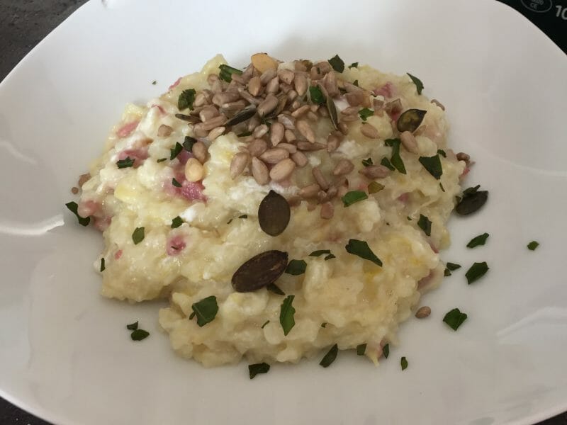 Cliquez pour zoomer ! Risotto poireaux et lardons Thermomix par totenelle