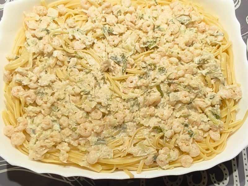 Cliquez pour zoomer ! Linguine aux poireaux et aux crevettes Thermomix par nathaliecramilly