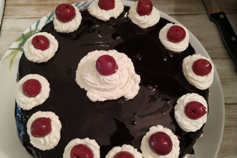 Cliquez pour zoomer ! Bûche forêt noire Thermomix par Élodie