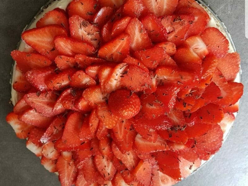 Cliquez pour zoomer ! Tarte aux fraises sans cuisson Thermomix par julie13230
