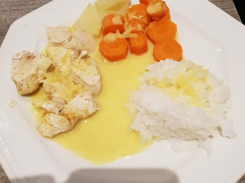 Cliquez pour zoomer ! Blancs de poulet sauce moutarde et curry Thermomix par lora50700