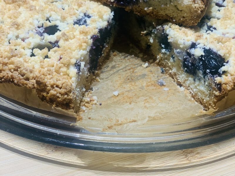 Cliquez pour zoomer ! Gâteau aux myrtilles façon crumble Thermomix par saloma