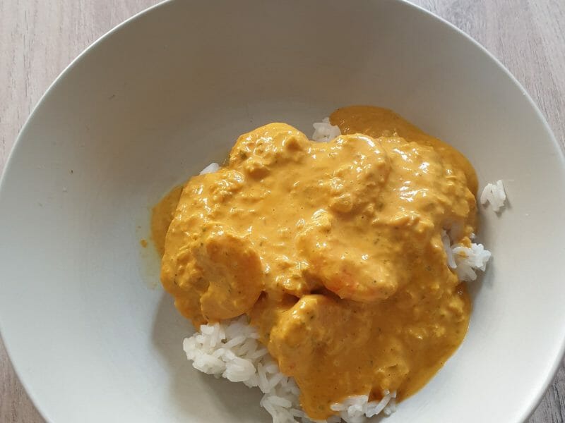 Cliquez pour zoomer ! Curry de crevettes au lait de coco Thermomix par Misshonda13