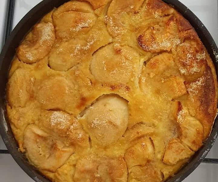 Cliquez pour zoomer ! Flognarde aux pommes (clafoutis aux pommes) Thermomix par chti59