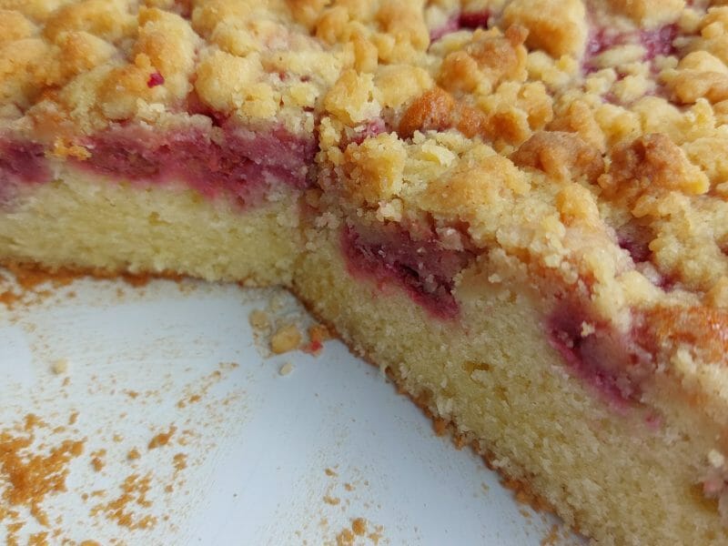 Cliquez pour zoomer ! Crumb cake framboises Thermomix par fanfanpdu43