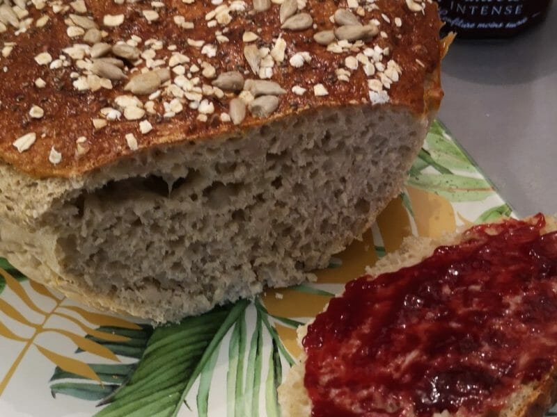 Cliquez pour zoomer ! Pain aux flocons d’avoine et au miel Thermomix par aurelie_0511