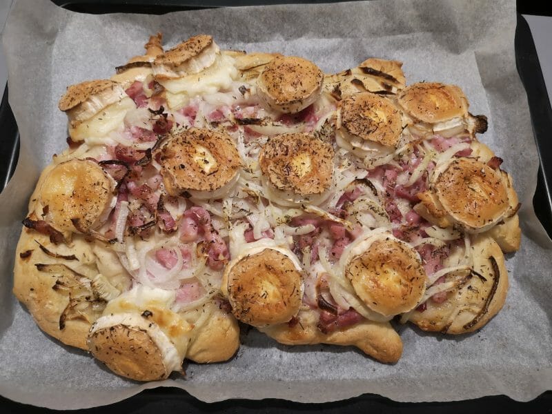 Cliquez pour zoomer ! Fougasse chèvre et lardons Thermomix par aurelie_0511