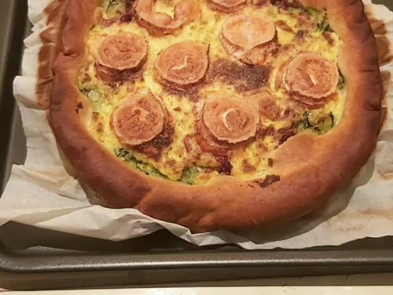 Cliquez pour zoomer ! Tarte courgette, jambon & chèvre Thermomix par lilouchato9