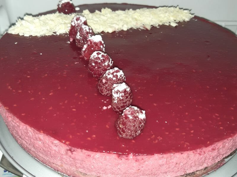 Cliquez pour zoomer ! Bavarois aux framboises Thermomix par Pepette