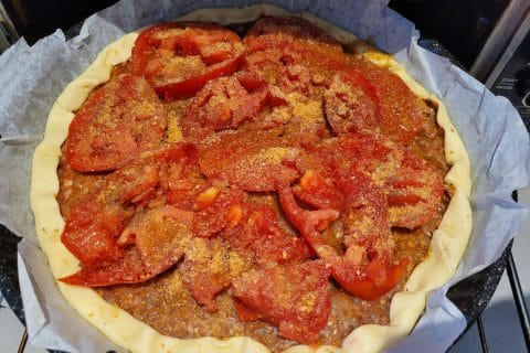 Cliquez pour zoomer ! Tarte salée façon tomates farcies Thermomix par moussechoc