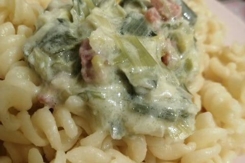 Cliquez pour zoomer ! Tagliatelles à la crème de poireaux Thermomix par sabrinak92i