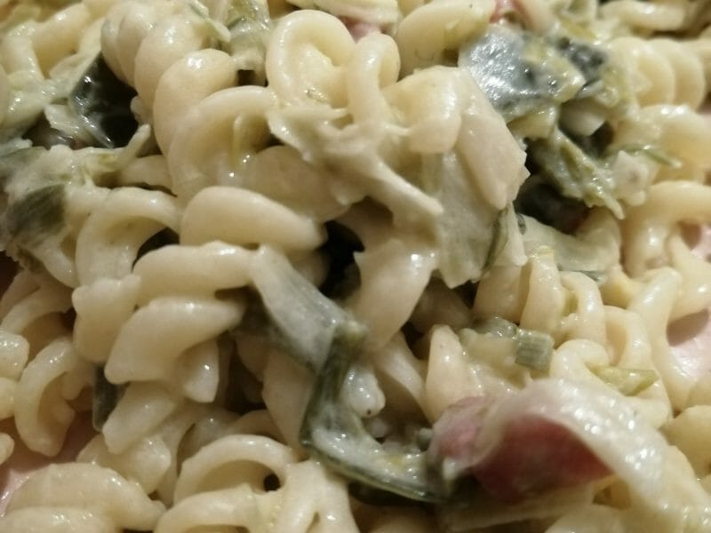 Cliquez pour zoomer ! Tagliatelles à la crème de poireaux Thermomix par sabrinak92i