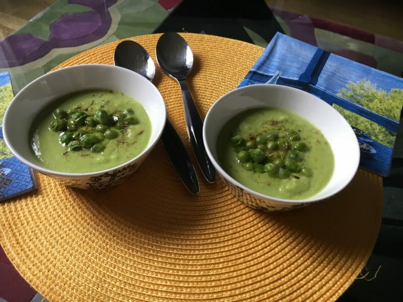 Cliquez pour zoomer ! Crème de petits pois à la mozzarella Thermomix par Francesca