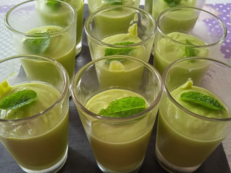 Cliquez pour zoomer ! Velouté glacé de petits pois à la menthe Thermomix par carja