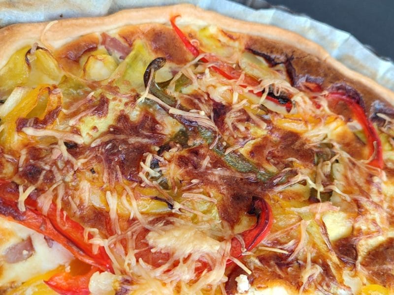 Cliquez pour zoomer ! Quiche poivrons et courgettes Thermomix par Vanaamie25
