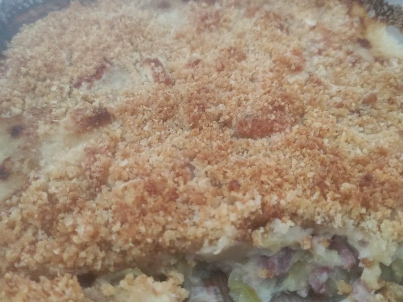 Cliquez pour zoomer ! Crumble courgettes, chèvre et lardons Thermomix par Vanaamie25