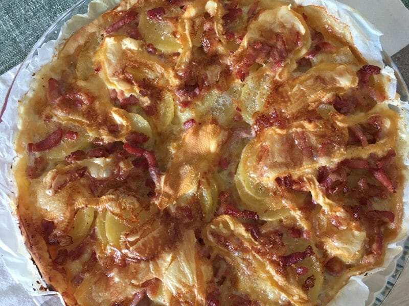 Cliquez pour zoomer ! Tarte aux pommes de terre et lardons Thermomix par nanoupiou75020