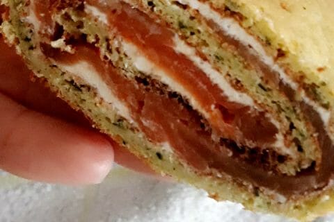 Cliquez pour zoomer ! Roulé aux courgettes et au saumon fumé au Thermomix