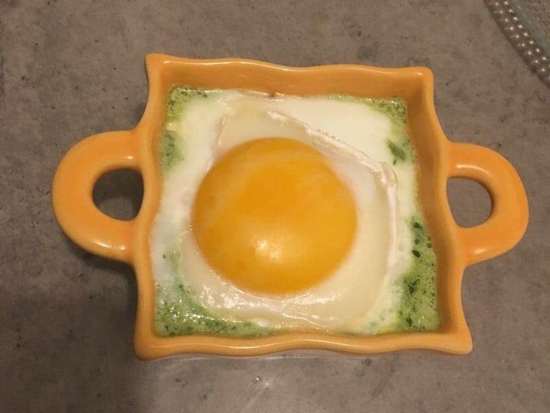 Cliquez pour zoomer ! Oeufs cocotte épinards et chorizo Thermomix par liya81