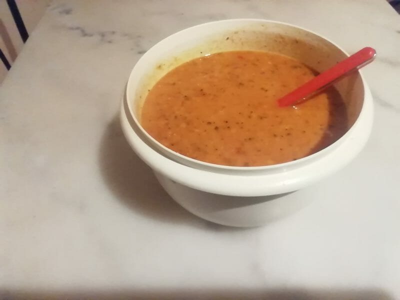 Cliquez pour zoomer ! Soupe de lentilles corail, curry et coco Thermomix par BORGNOLLES