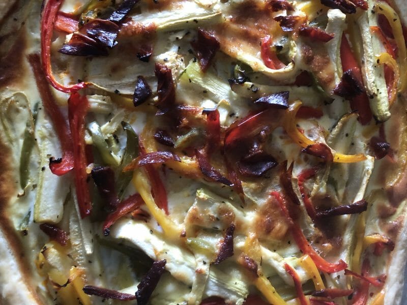 Cliquez pour zoomer ! Quiche poivrons et courgettes Thermomix par bobby87