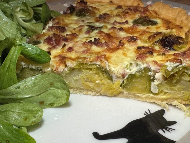 Cliquez pour zoomer ! Quiche aux choux de Bruxelles et lardons Thermomix par Grenouille01