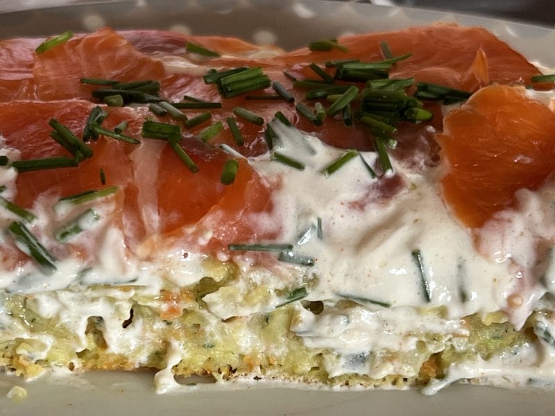 Cliquez pour zoomer ! Galette de légumes et saumon fumé Thermomix par Grenouille01