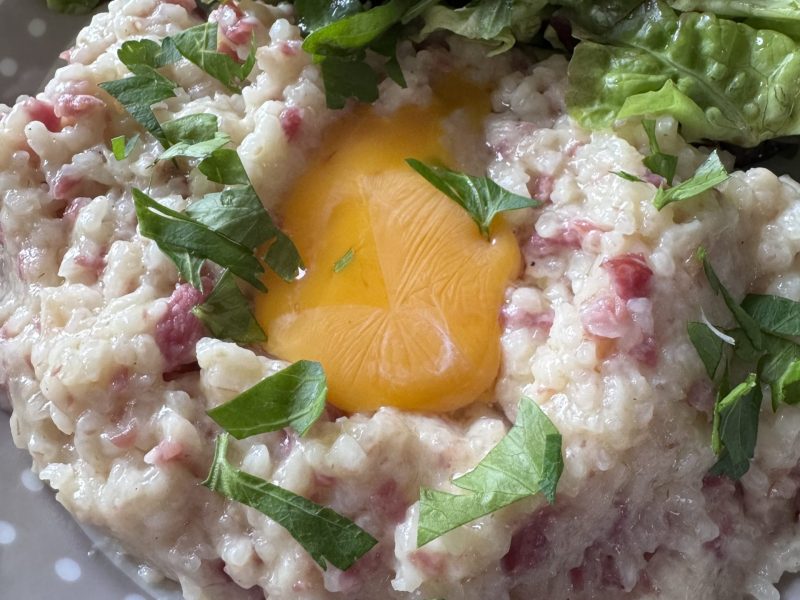 Cliquez pour zoomer ! Risotto façon carbonara Thermomix par Grenouille01