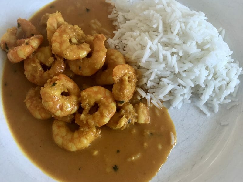 Cliquez pour zoomer ! Curry de crevettes au lait de coco Thermomix par veronique81000