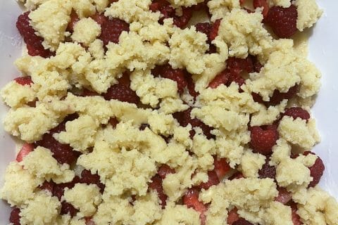 Cliquez pour zoomer ! Cookie-crumble rhubarbe framboises Thermomix par Ilham_z