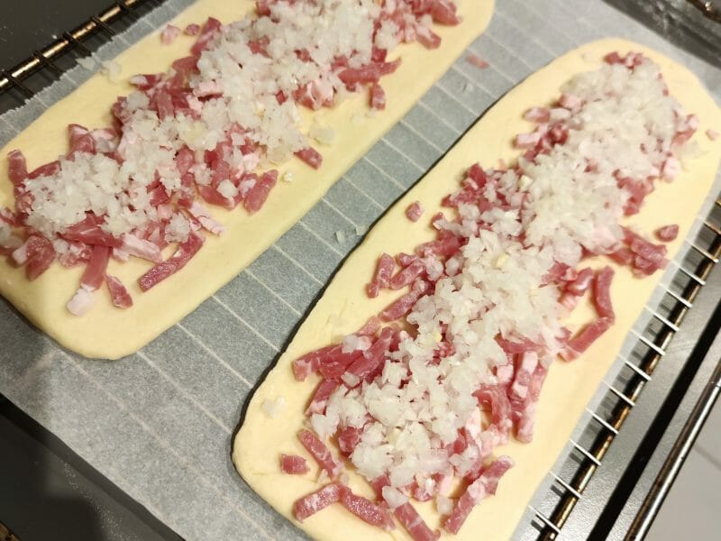 Cliquez pour zoomer ! Fougasse chèvre et lardons Thermomix par melissa12