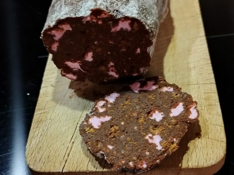 Cliquez pour zoomer ! Saucisson au chocolat Thermomix par Jeepounet