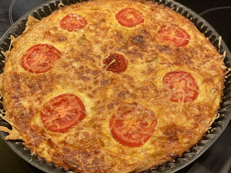 Cliquez pour zoomer ! Tarte au thon, tomate et moutarde Thermomix par aherasse