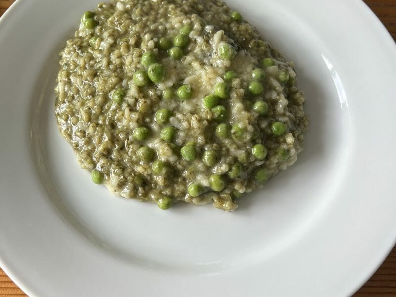 Risotto aux épinards et petits pois au Thermomix - Cookomix