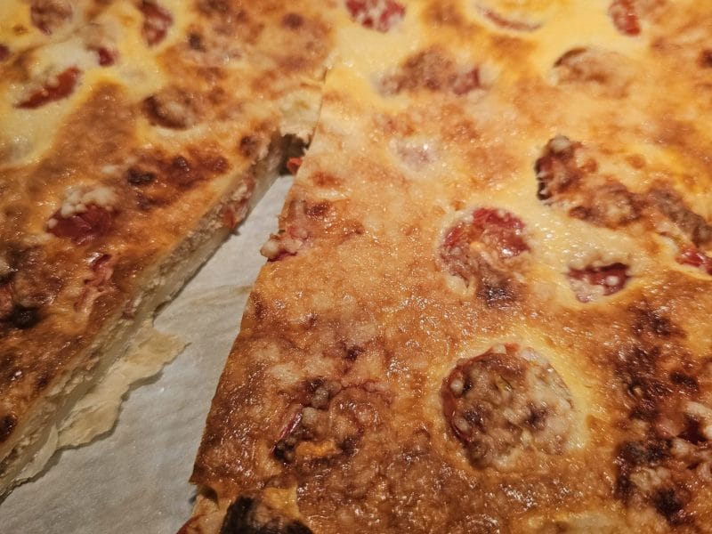 Cliquez pour zoomer ! Tarte au thon, tomate et moutarde Thermomix par niass92