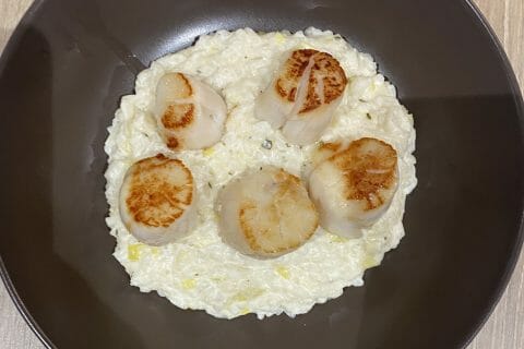 Risotto aux Saint Jacques et poireaux au Thermomix - Cookomix