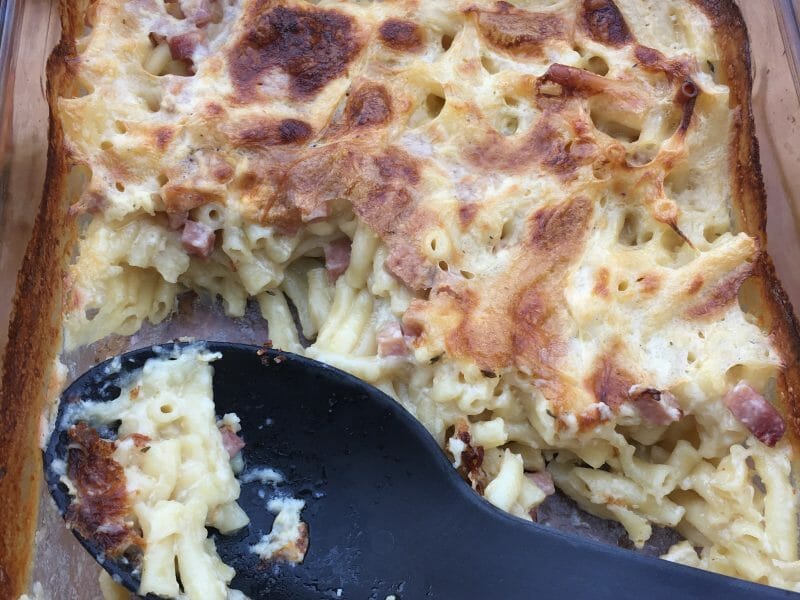 Cliquez pour zoomer ! Gratin de fusilli au jambon Thermomix par sabje