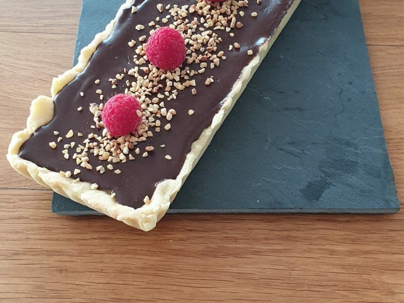 Cliquez pour zoomer ! Tarte au chocolat et cacahuètes caramélisées Thermomix par audrey_194