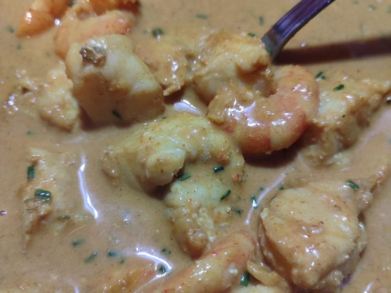 Cliquez pour zoomer ! Curry de crevettes au lait de coco Thermomix par stephauxfourneaux