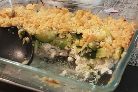 Cliquez pour zoomer ! Crumble poulet, courgettes et parmesan Thermomix par Flo