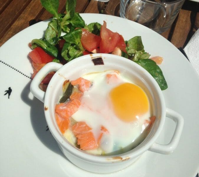 Cliquez pour zoomer ! Oeufs cocotte poireaux et saumon fumé Thermomix par Gwennaelle