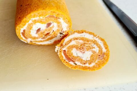 Cliquez pour zoomer ! Roulé à la tomate, saumon et fromage Thermomix par g6k06